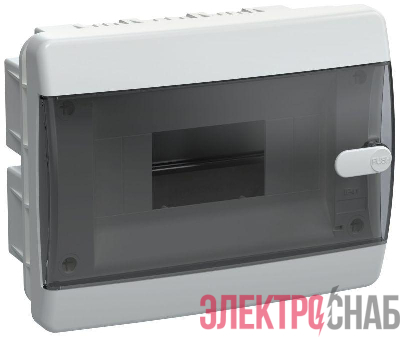 Корпус ЩРВ-П-8 UNION Compact IP41 черн. прозр. дверь пластик. IEK UIC-KP12-V-08-41-K01