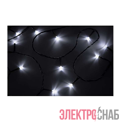 Гирлянда "ТВИНКЛ ЛАЙТ LED" (с контроллером 8 режимов) 4м 25LED 2Вт 220В IP20 бел. провод темн.-зел. ПВХ NEON-NIGHT 303-015