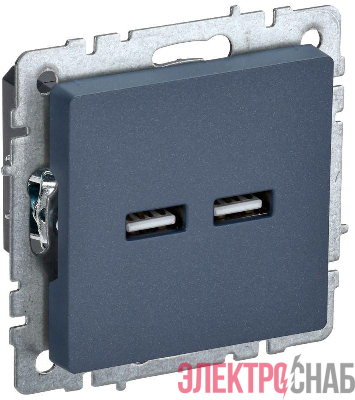 Розетка BRITE USB A+A 3.1А РЮ10-1-БрМ механизм маренго IEK BR-U21-D31-K35