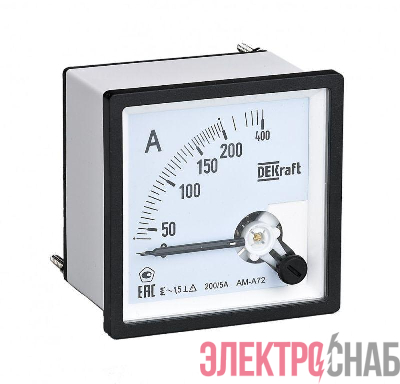 Амперметр аналоговый 1600/5А AC класс точн. 1.5 72х72мм трансф. подкл. DEKraft 50218DEK