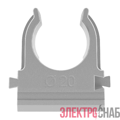 Держатель для труб (клипса) d20мм сер. TOKOV ELECTRIC TKE-LC-20-G