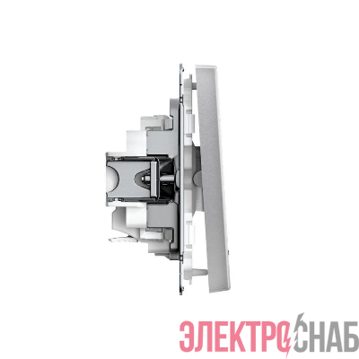 Выключатель 1-кл. ArtGallery 10AX с подсветкой быстрозажим. клем. механизм алюм. SE GAL000313S