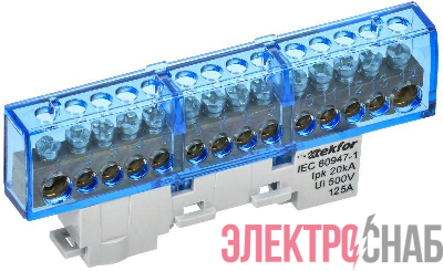 Шина нулевая N изол. на универс. держ. 8х12-14-С TEKFOR IEK TF-NN20-14-KL-K07