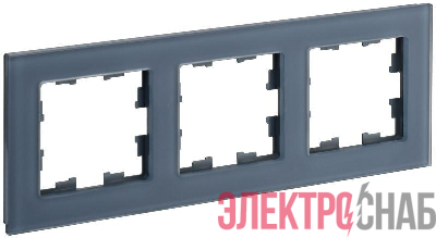 Рамка 3-м BRITE РУ-3-2-Бр стекло маренго матов. IEK BR-M32-G-31-K35