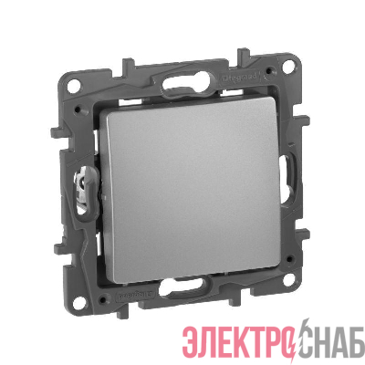 Выключатель 1-кл. СП Etika 10А IP20 250В 10AX авт. зажимы механизм алюм. IEK 672401