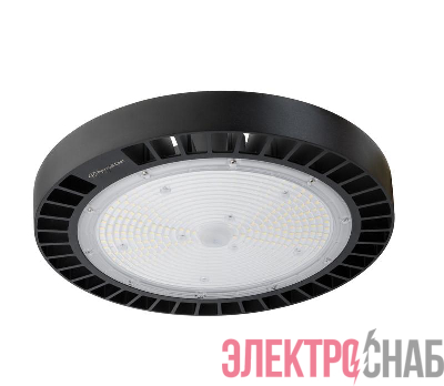 Светильник ДСП IB 10 S 100-150-200W W 850 BK LED Highbay D353xH117мм 100-200Вт 5000К IP65 подвес черн. Русский Свет 16091023043