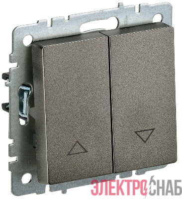 Выключатель жалюзи СП BRITE ВС10-1-5-БрТБ 10А механизм бронза IEK BR-V15-0-10-K45