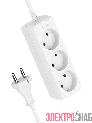 Удлинитель 3х3м без заземл. 16А IP20 ПВС 2х1 КОСМОС YKsm3m-3g(K)