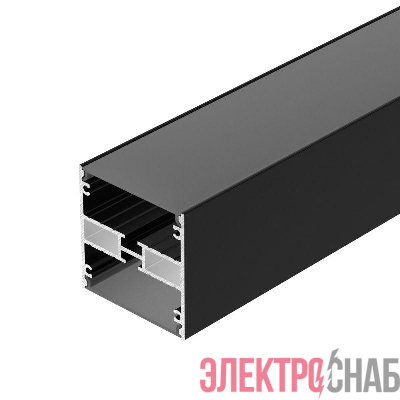 Профиль LINE-5050-DUAL-2000 ANOD BLACK L2000 алюм. Arlight 045652