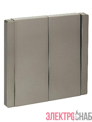 Выключатель 2-кл. СП FORTE&PIANO 10А FP505 сталь IEK FP-V20-0-10-1-K46
