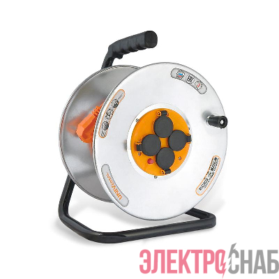 Удлинитель на катушке 4х30м с заземл. 10А IP44 У16-041 ПВС 3х1 термозащита с защ. крышкой Universal 1669