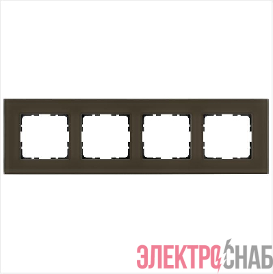 Рамка 4-м G-Glass стекло каперсовый Jasmart G1004GT