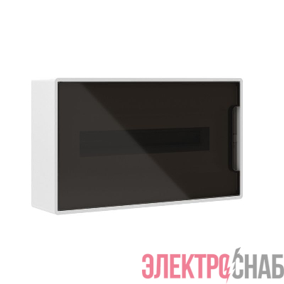 Щиток настенный Фрейм (FRAME) ЩРн-п-18 18мод. IP41 с тонированной дверцей с 2 шинами PEN на 8+10 отверст. бел. DKC F18W1WD