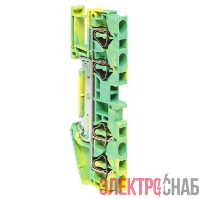 Колодка клеммная ST-4 4 вывода земля пружинная EKF plc-jxb-st-4-4-pen