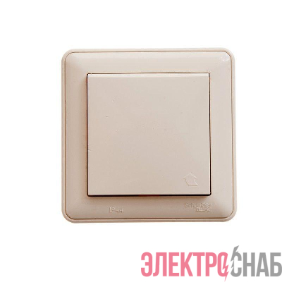 Розетка 1-м СП W59 Aqua 16А IP44 с заземл. защ. шторки в сборе сл. кость SE RS16-152B-28