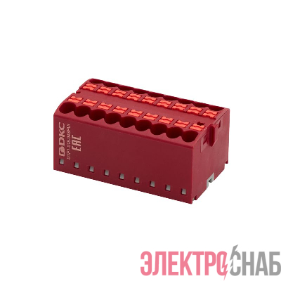 Блок распределительный зажим push-in 18 точек подключения 25кв.мм красн. DKC DTP1-018-04SPUR