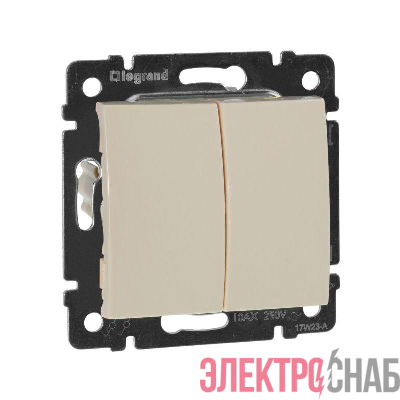Выключатель 2-кл. СП Valena 10А IP31 250В механизм сл. кость IEK 774305