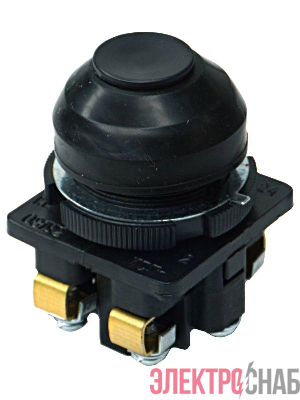 Выключатель кнопочный КЕ-081 У2 исп.2 1НО+1НЗ цилиндр 10А IP54 660В черн. Электротехник ET502364