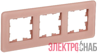 Рамка 3-м BRITE РУ-3-2-Бр стекло дым. RE IEK BR-M32-G-41-K97