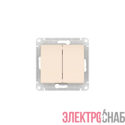 Переключатель 2-кл. Glossa (сх. 6/2) 10AX быстрозажим. клем. механизм беж. SE GSL000265S