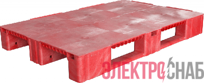 Паллет 1200x800х150 сплошной, на 3-х полозьях  красный TR 1208-1 TR 1208-1