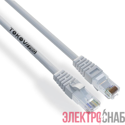 Патч-корд кат.5E U/UTP 24 AWG PVC 0.3м PRO TOKOV ELECTRIC TKP-PC06-5EU-CUPVC-030M