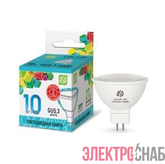 Лампа светодиодная LED-JCDR-standard 10Вт 4000К бел. GU5.3 900лм 230В ASD 4690612015828