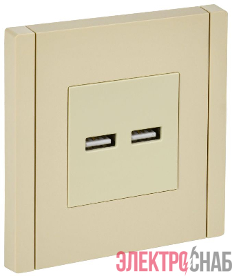 Розетка USB A+A 3.1А FORTE&PIANO FP449 ваниль IEK FP-U21-D31-K10