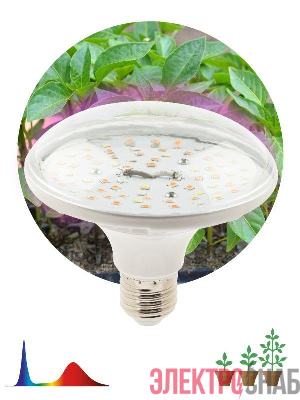 Лампа светодиодная FITO-18W-RB-E27 18Вт E27 для растений красн./син. спектр Эра Б0049533