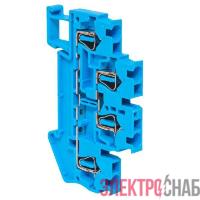 Колодка клеммная ST-2.5 26А пружинная двойн. син. EKF plc-jxb-st-2.5-4-2-blue