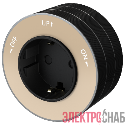 Розетка MultiTrack 16А 2P+E 250В круглая тип MTK13 песочн. SE MTK13001P