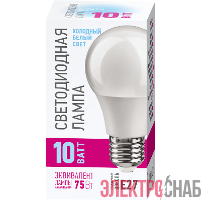 Лампа светодиодная 82 911 OLL-A55-10-230-4K-E27-PROMO 10Вт грушевидная 4000К E27 220-240В ОНЛАЙТ 82911