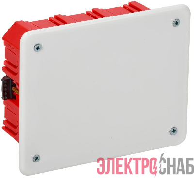 Коробка распаячная СП 120х92х45 КМ41028 для полых стен (с саморезами пластиковые лапки с крышкой) IEK UKG11-120-092-045-P