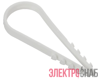 Дюбель-хомут 19х25мм для круглого кабеля нейлон бел. (уп.100шт) GENERICA UDH13-19-25-100-K01-G