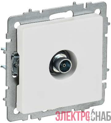 Розетка телевизионная оконечная TV СП BRITE РТВ11-0-БрАБ механизм арктич. бел. IEK BR-A10-O-K91