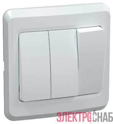 Выключатель 3-кл. 1п СП Вега 10А IP20 ВС10-3-0-ВБ бел. IEK EVV30-K01-10-DM