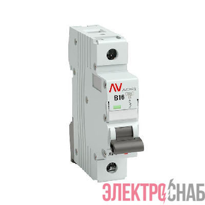 Выключатель автоматический модульный 1п B 16А 10кА AV-10 AVERES EKF mcb10-1-16B-av