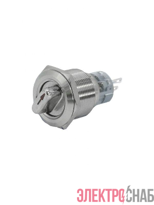 Переключатель GQ22-L-11X/33/S IP40 1НО+1НЗ на 3 положения без фиксации I-O-II d22мм метал. Электротехник ET259211