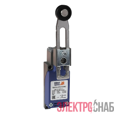Выключатель концевой OptiLiS D4V-8108Z рычаг регулир. с роликом пластик. XCKP2145P16 КЭАЗ 365291