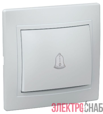 Выключатель кнопочный 1-кл. СП Кварта 10А IP20 ВСк10-1-0-КБ бел. IEK EVK13-K01-10-DM
