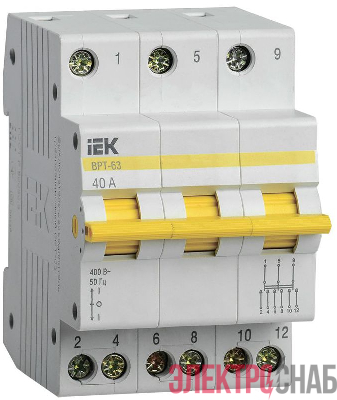 Выключатель-разъединитель трехпозиционный 3п ВРТ-63 40А KARAT IEK MPR10-3-040