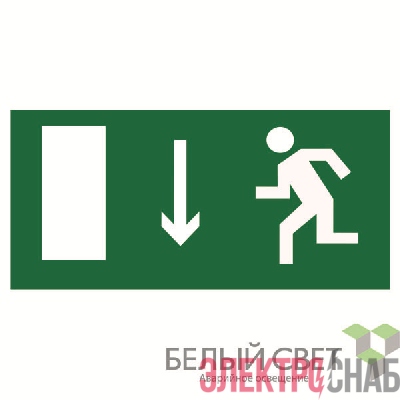 Знак безопасности BL-3015B.E10 &quot;Указатель двери эвакуационного выхода (лев.)&quot; Белый свет a14588