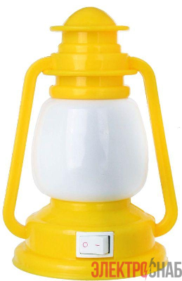 Светильник светодиодный NL-171 "Фонарик" 220В ночник с выкл. желт. Camelion 12527