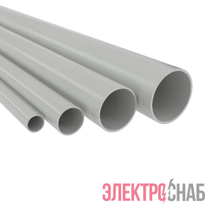 Труба гладкая ПВХ жесткая легкая d32мм атмосф. сер. (дл.3м) DKC 63932UF