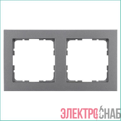 Рамка 2-м G-Classic алюм. Jasmart G1002S