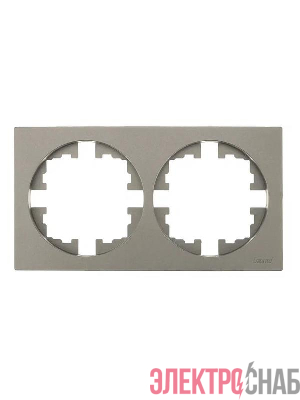 Рамка 2-м OSEN горизонт. квадрат титан LEZARD 743-3700-147