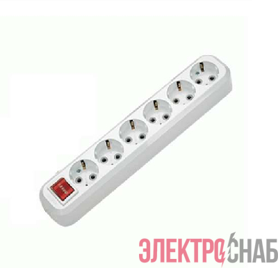 Колодка удлинителя 6-м с заземл. с выкл. Makel MGP231