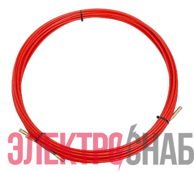 Протяжка кабельная (мини УЗК в бухте) 15м стеклопруток d3.5мм красн. REXANT 47-1015