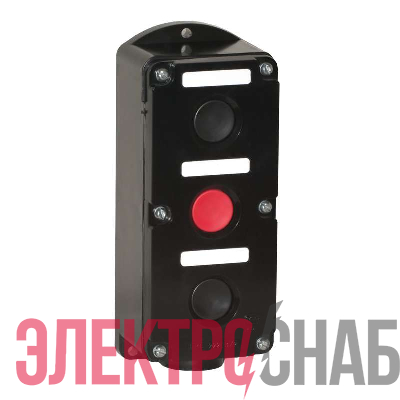 Пост кнопочный ПКЕ-222/3 "Пуск-Стоп" 2 черн. 1 красн. Электродеталь ПКЕ-222/3.2Ч.1К