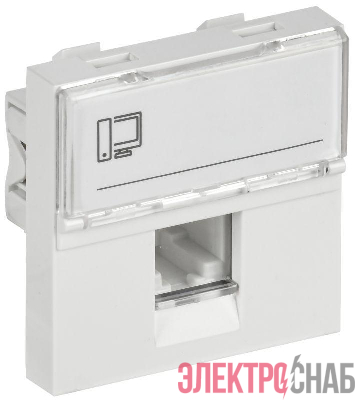Розетка компьютерная 2мод. PRIMER RJ45 кат.6 РКИ-20-00-П-6 бел. IEK PR-KK40D-RI-0-2-1C06U-K01
